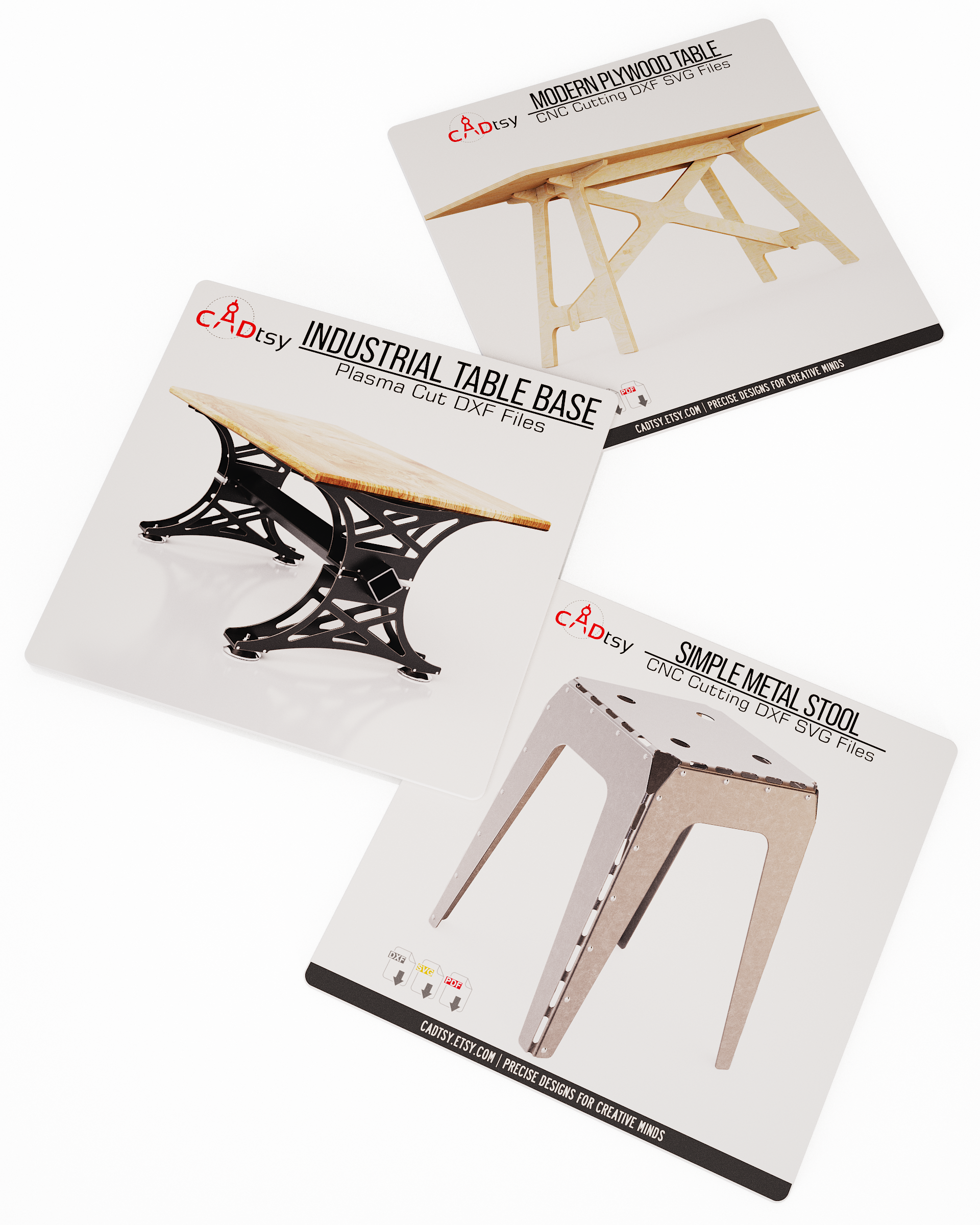 CADtsy furniture CNC cutting projects collection image 