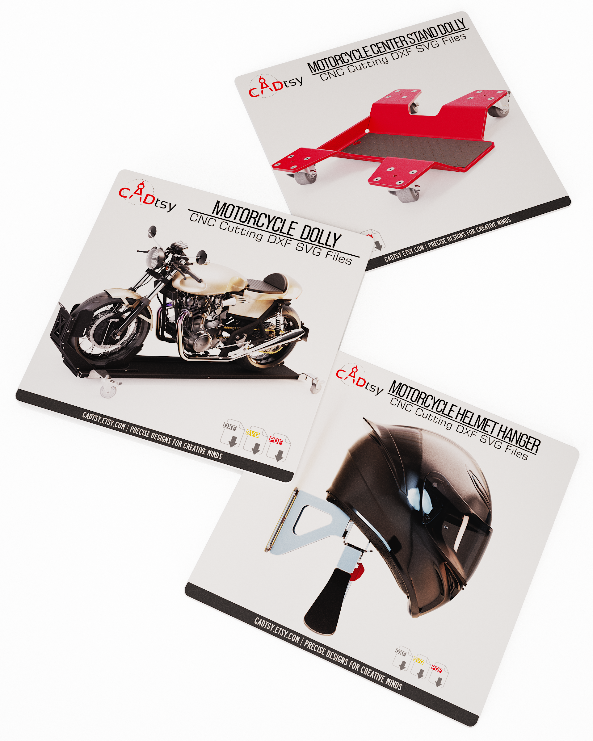 Motorcycle dolly DXF file for CNC plasma cutting