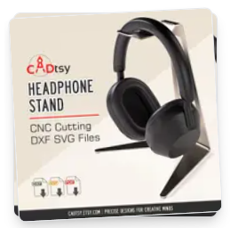 Headphone PC Stand DXF for CNC & laser cutting