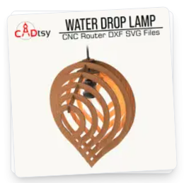 Lamp lighting DXF design for CNC Glowforge and router