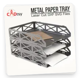 Paper trays DXF CNC plasma cutting designs