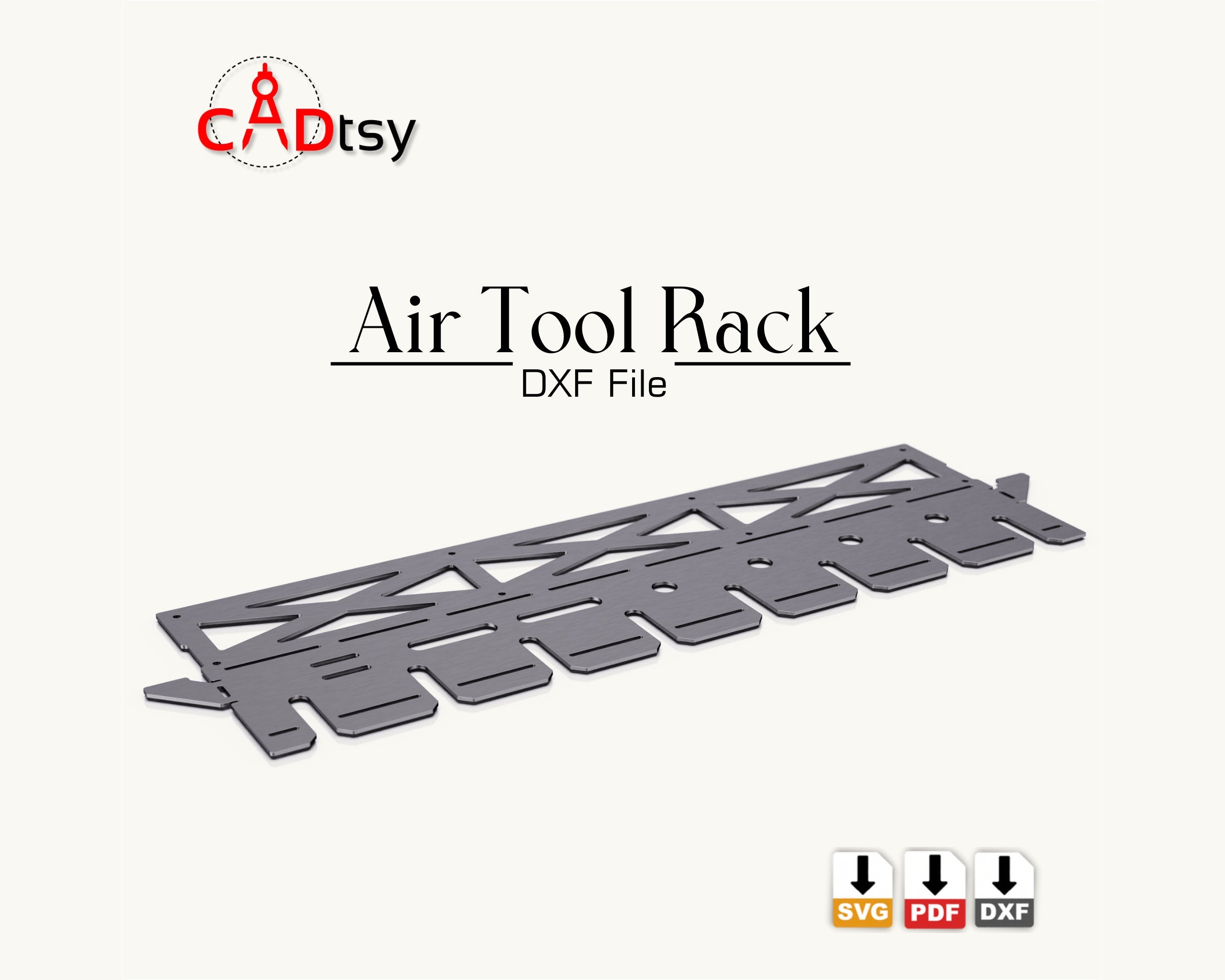 Close-up of the precut slots on the metal rack designed for easy bending.