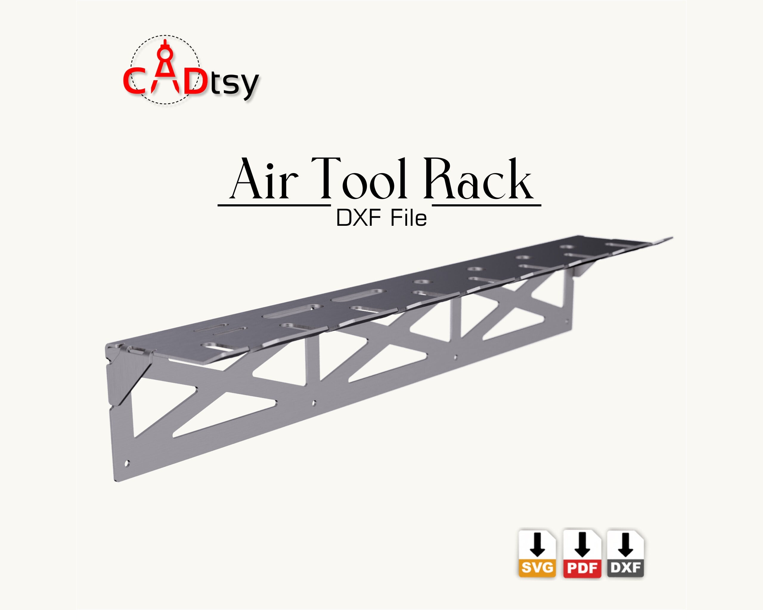 Air Tool Wall Rack DXF & SVG Files for CNC | CADtsy - CADtsy