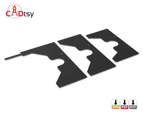 4.5" Angle Grinder Hanger / Holder DXF SVG Files. CNC cut Laser Plasma Pattern. Workshop Garage Tool Organizer (3 types)