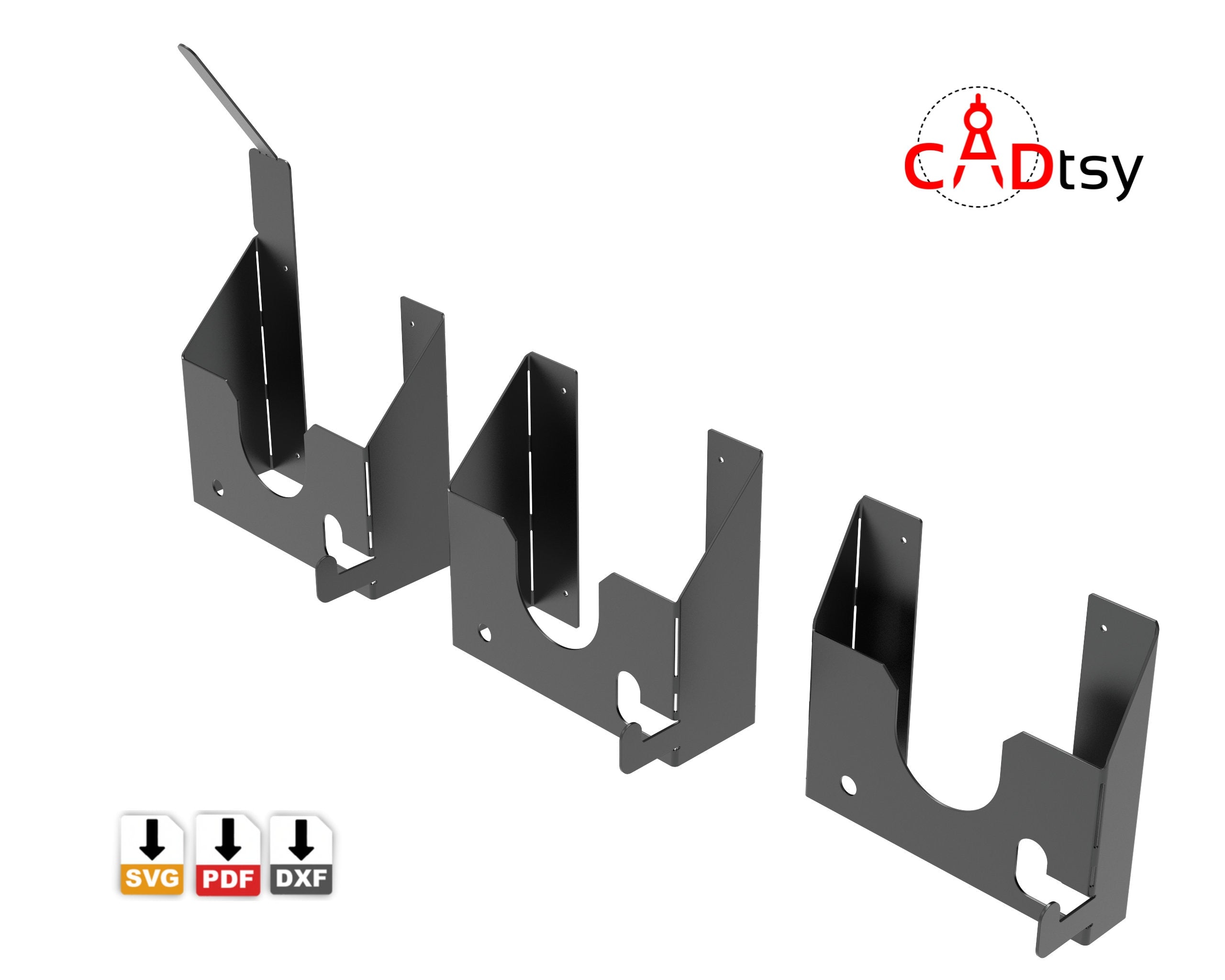 Metal wall hanger for electric angle grinder