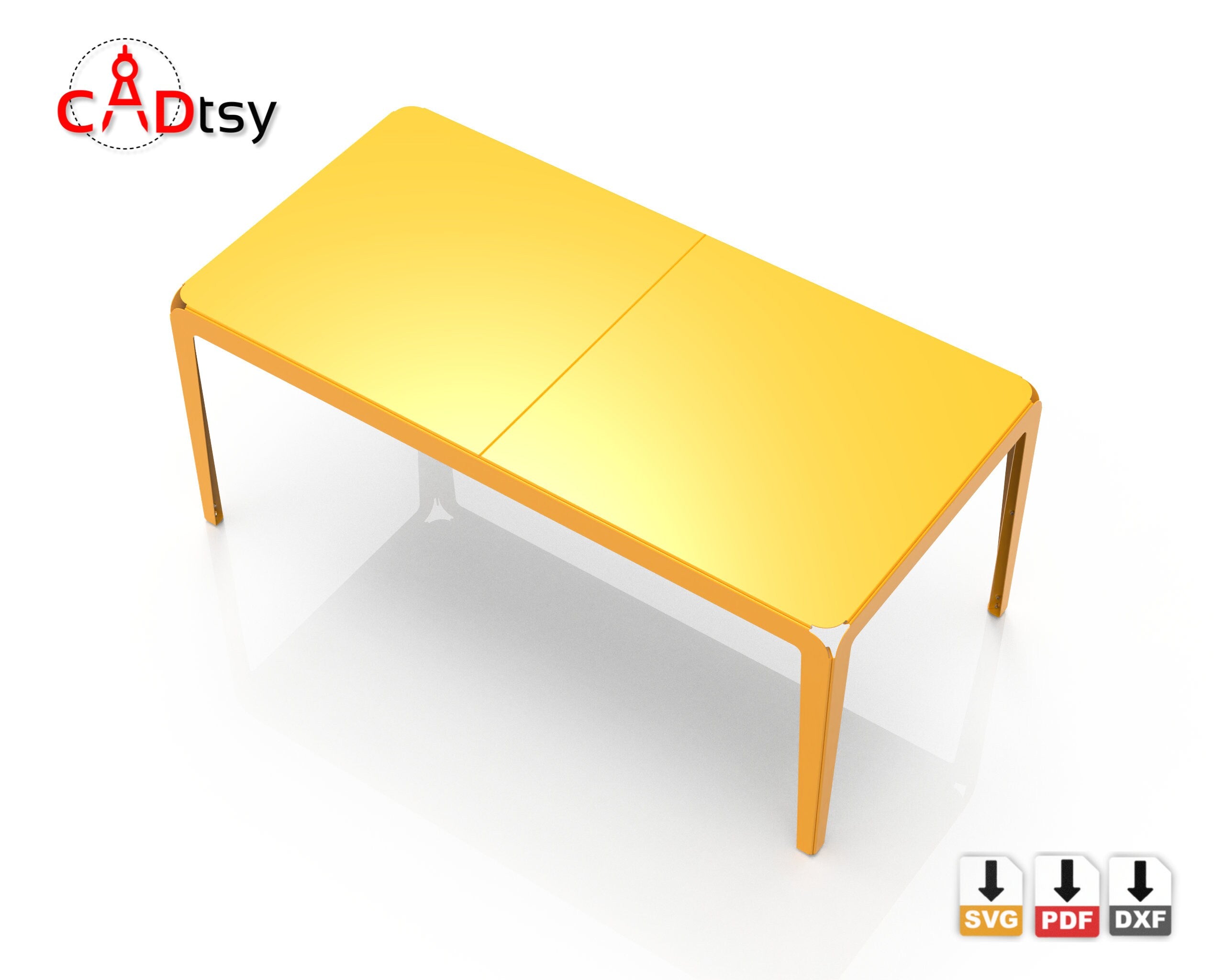 Outdoor metal CNC laser/plasma cut table, 1800 x 900, modern style. Heavy-duty design, perfect for a patio or garden. Stylish and durable outdoor furniture.